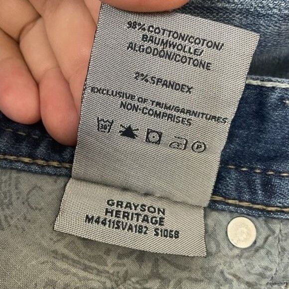 Silver Jeans Grayson Heritage Stretch Western Glove Works Jeans Men Size 34x34 - Picture 3 of 12